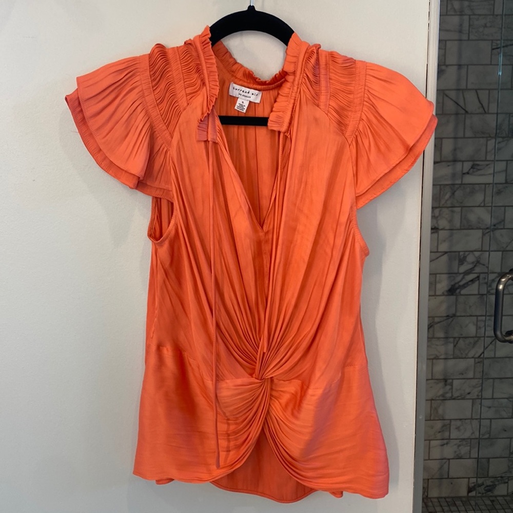 Current Air silk short sleeve blouse